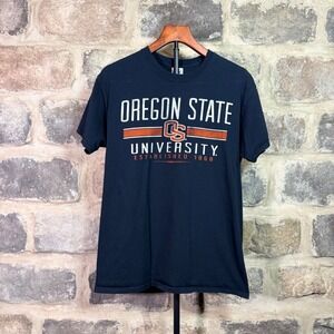 New Agenda Oregon State University T-Shirt Mens Medium Black OSU Graphic‎ Tee